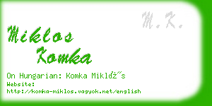 miklos komka business card